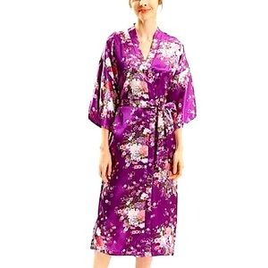 SHORE DRIVE Floral Robe(Import From India)- Purple/Pink-One Size-SEE PHOTOS!!!